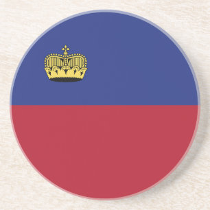 Liechtenstein-Flagge Getränkeuntersetzer