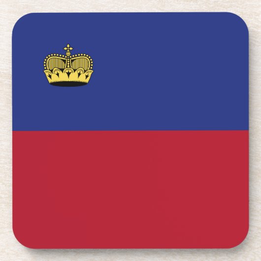 Liechtenstein-Flagge Getränkeuntersetzer (Vorderseite)