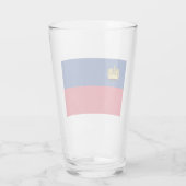 Liechtenstein-Flagge Glas (Rückseite)