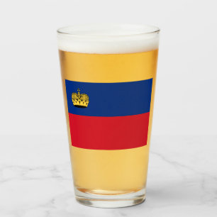 Liechtenstein-Flagge Glas