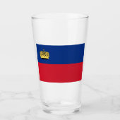 Liechtenstein-Flagge Glas (Vorderseite)