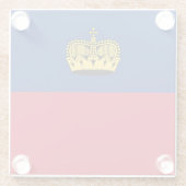 Liechtenstein-Flagge Glasuntersetzer (Rückseite)