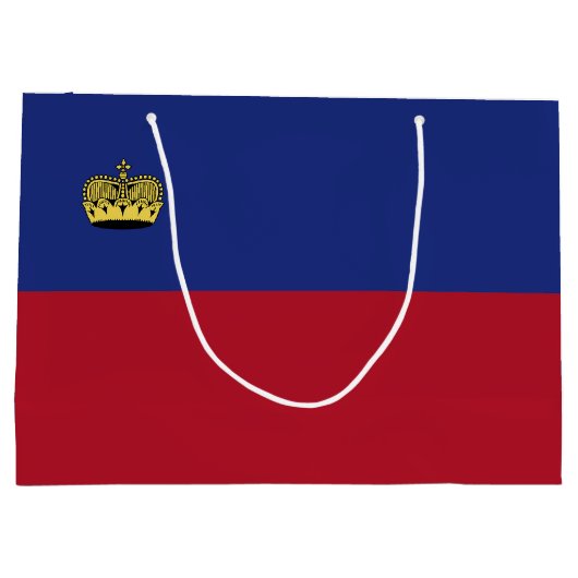 Liechtenstein-Flagge Große Geschenktüte (Rückseite)