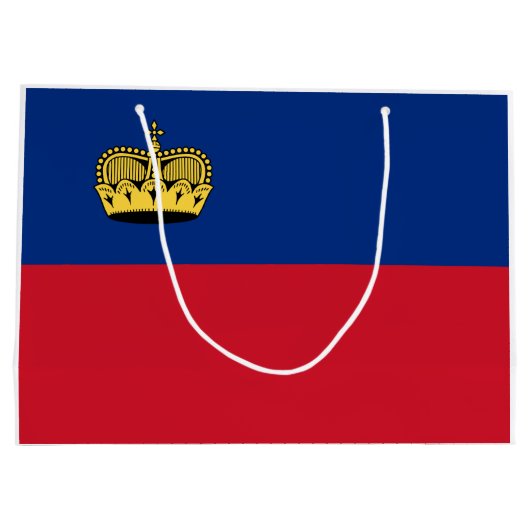 Liechtenstein-Flagge Große Geschenktüte (Rückseite)