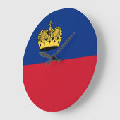 Liechtenstein-Flagge Große Wanduhr (Winkel)
