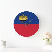 Liechtenstein-Flagge Große Wanduhr (Zuhause)
