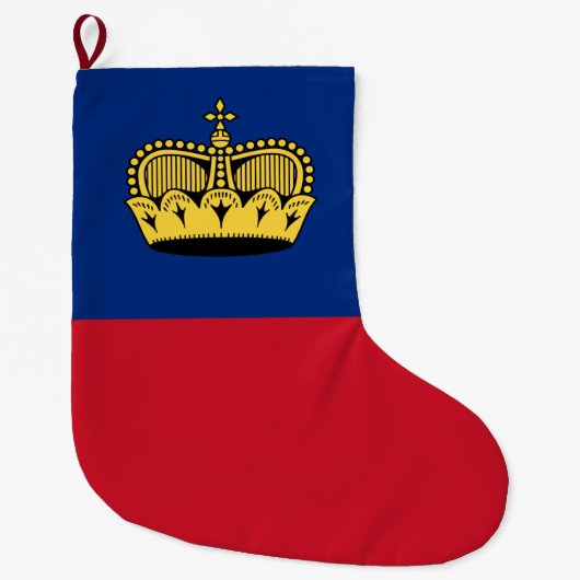 Liechtenstein-Flagge Großer Weihnachtsstrumpf (Vorderseite)