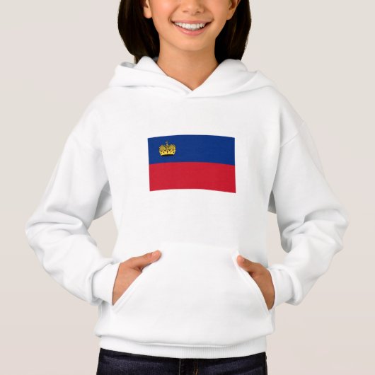 Liechtenstein-Flagge Hoodie (Vorderseite)