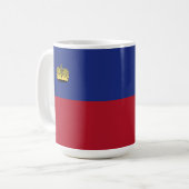 Liechtenstein-Flagge Kaffeetasse (Vorderseite Links)
