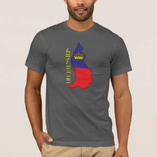 Liechtenstein Flagge-Karte Shirt