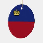 Liechtenstein-Flagge Keramik Ornament (Rechts)
