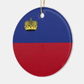 Liechtenstein-Flagge Keramik Ornament (Links)