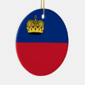 Liechtenstein-Flagge Keramik Ornament (Rechts)