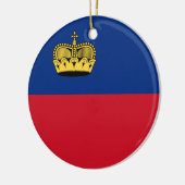 Liechtenstein-Flagge Keramik Ornament (Links)