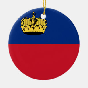 Liechtenstein-Flagge Keramik Ornament