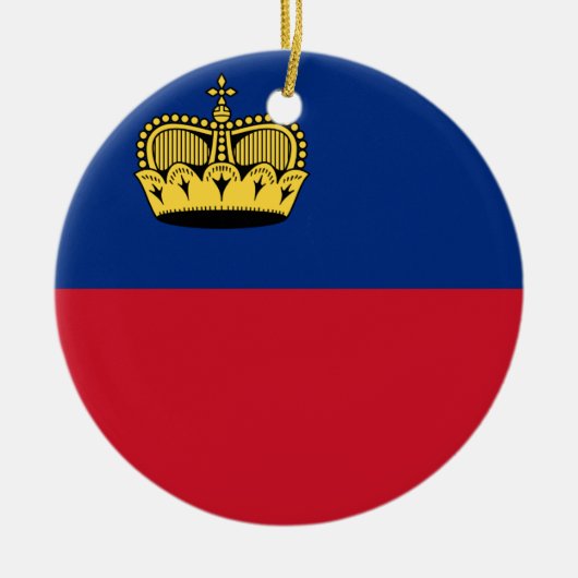 Liechtenstein-Flagge Keramik Ornament (Vorne)