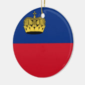 Liechtenstein-Flagge Keramik Ornament (Links)