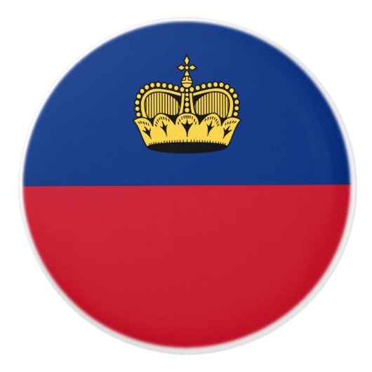 Liechtenstein-Flagge Keramikknauf (Vorderseite)