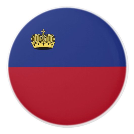 Liechtenstein-Flagge Keramikknauf (Vorderseite)