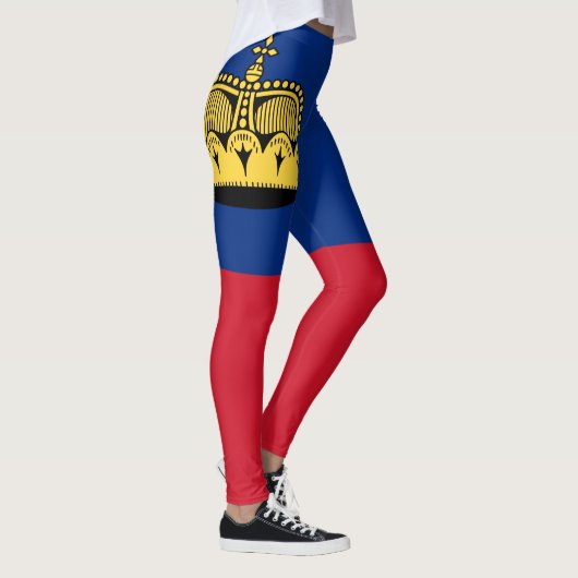 Liechtenstein-Flagge Leggings (Rechts)
