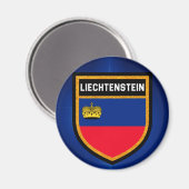 Liechtenstein-Flagge Magnet (Vorderseite/Rückseite)