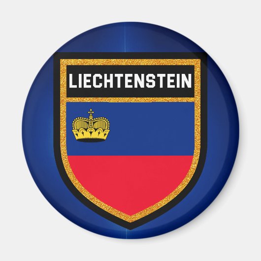 Liechtenstein-Flagge Magnet (Vorne)