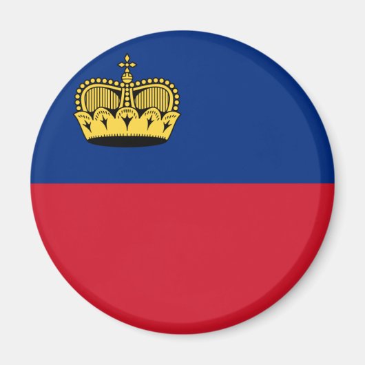 Liechtenstein-Flagge Magnet (Vorne)