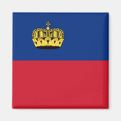 Liechtenstein-Flagge Magnet (Vorne)