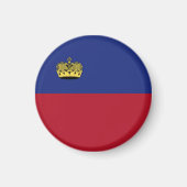 Liechtenstein-Flagge Magnet (Vorne)