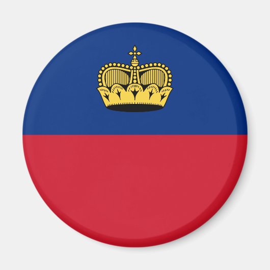 Liechtenstein-Flagge Magnet (Vorne)