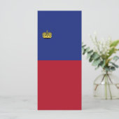 Liechtenstein-Flagge Menükarte (Stehend Vorderseite)