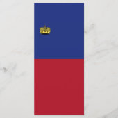 Liechtenstein-Flagge Menükarte (Vorderseite)