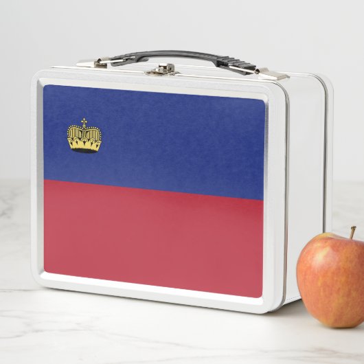 Liechtenstein-Flagge Metall Brotdose (Beispiel)