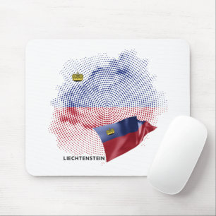 Liechtenstein-Flagge Mousepad