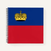 Liechtenstein-Flagge Notizbuch (Vorderseite)