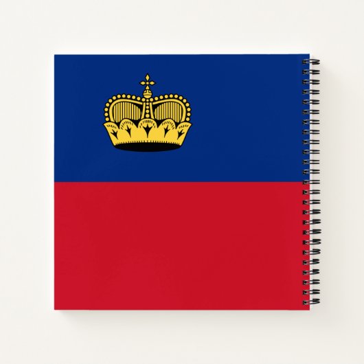 Liechtenstein-Flagge Notizbuch (Rückseite)