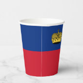 Liechtenstein-Flagge Pappbecher (Rechts)