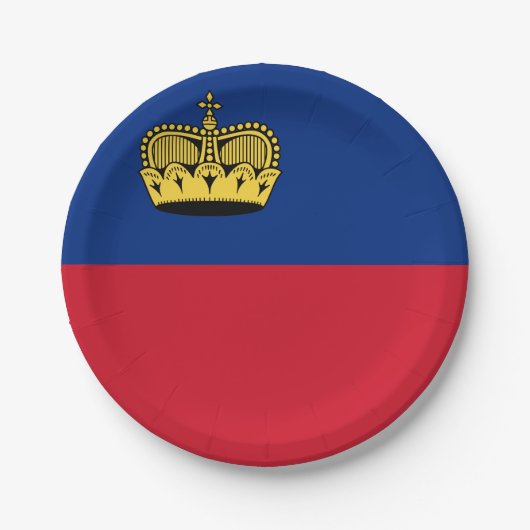 Liechtenstein-Flagge Pappteller (Vorderseite)