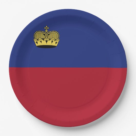 Liechtenstein-Flagge Pappteller (Vorderseite)