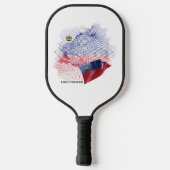 Liechtenstein-Flagge Pickleball Schläger (Rückseite)