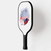 Liechtenstein-Flagge Pickleball Schläger (Links)
