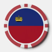 Liechtenstein-Flagge Pokerchips (Vorderseite)