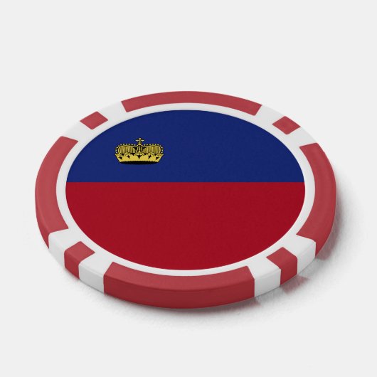 Liechtenstein-Flagge Pokerchips (Einzeln)