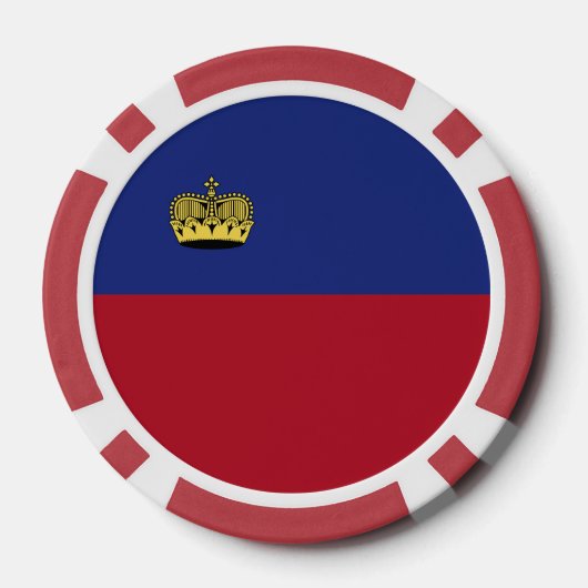 Liechtenstein-Flagge Pokerchips (Rückseite)