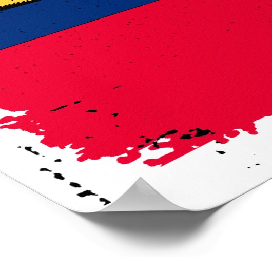 Liechtenstein-Flagge Poster (Ecke)