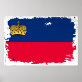 Liechtenstein-Flagge Poster (Vorne)