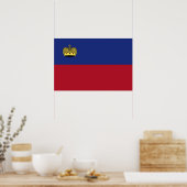Liechtenstein-Flagge Poster (Küche)