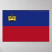 Liechtenstein-Flagge Poster (Vorne)