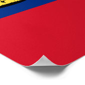 Liechtenstein-Flagge Poster (Ecke)