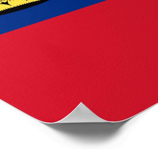 Liechtenstein-Flagge Poster (Ecke)